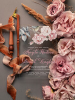 Zaproszenia ślubne Złote Glamour nowoczesne zaproszenia ślubne druk UV na akrylu idealne na wesele w pałacu 8