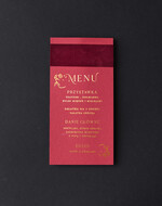 Menu glamour menu weselne na stół karta dań weselnych, glamour złote litery wasza treść0