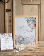 Księgi wpisów gości Rama ksiega gosci do wklejania zdjec i wpisy gosci, drewniana rama0