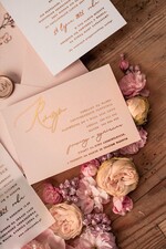 Zestawy Próbkowe próbki zaproszeń zaproszenia ślubne próbki zestaw złote litery4