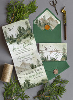 Zestawy Próbkowe próbki zaproszeń zaproszenia próbne Rustykalne Zaproszenia Ślubne Las Składane Zielone Zaproszenia na Rustykalny Ślub w lesie Ekologiczne Zaproszenie na Ślub w zgodzie z naturą 0