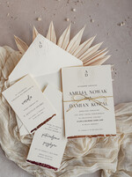 Zestawy Próbkowe próbki zaproszeń Próbka zaproszenia ślubne z tłoczeniem, Serwis Próbkowy minimalistyczne zaproszenie na ślub złocone, suchy przetłok złocone zaproszenie na ślub cywilny perły0