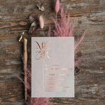 Zestawy Próbkowe próbki zaproszeń próbka zaproszenia ślubnego świecące litery różowe złoto delikatne zaproszenia ślubne przeźroczysta kalka5