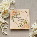 Zaproszenia ślubne Rustykalne i Natura drewniane zaproszenia na ślub rustykalne kwiatowe wzory 1