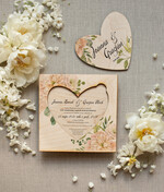 Zaproszenia ślubne Rustykalne i Natura drewniane zaproszenia na ślub rustykalne kwiatowe wzory 3