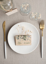 Winietki rustykalne  winietki ślubne na stół weselny wizytówki ślubne w stylu rustykalnym drewniane nadruk UV0