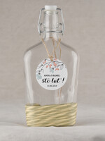 Zawieszki na butelki rustykalne etykieta na wódkę weselną, idealne na wesele w stodole0