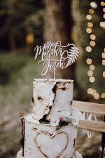 Figurki na tort / cake topper statuetki drewniane dekoracje tortu   1