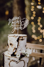 Figurki na tort / cake topper statuetki drewniane dekoracje tortu   2