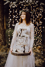 Figurki na tort / cake topper statuetki drewniane dekoracje tortu   3