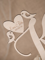 Figurki na tort / cake topper statuetki drewniane dekoracje tortu   4