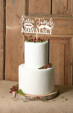 Figurki na tort / cake topper statuetki drewniane ozdoby na tort ślubny   2