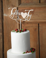 Figurki na tort / cake topper statuetki drewniane ozdoby na tort weselny   1