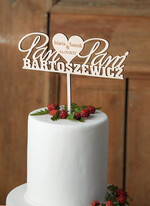 Figurki na tort / cake topper statuetki drewniane statuetki na tort weselny   1