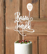 Figurki na tort / cake topper statuetki drewniane napisy na tort ślubny   0