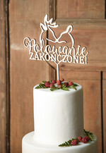 Figurki na tort / cake topper statuetki drewniane dekoracje tortu   1