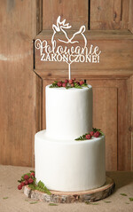 Figurki na tort / cake topper statuetki drewniane dekoracje tortu   2
