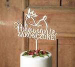 Figurki na tort / cake topper statuetki drewniane dekoracje tortu   0