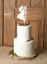 Figurki na tort / cake topper statuetki drewniane ozdoby na tort weselny   1
