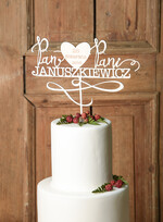 Figurki na tort / cake topper statuetki drewniane ozdoby na tort ślubny   1