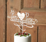 Figurki na tort / cake topper statuetki drewniane ozdoby na tort ślubny   0