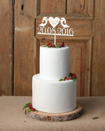 Figurki na tort / cake topper statuetki drewniane dekoracje tortu weselnego   2