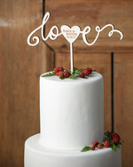 Figurki na tort / cake topper statuetki drewniane napisy na tort ślubny   1