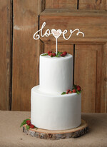 Figurki na tort / cake topper statuetki drewniane napisy na tort ślubny   2