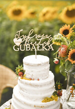 Figurki na tort / cake topper statuetki drewniane figurki na tort weselny   1