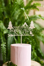 Figurki na tort / cake topper statuetki drewniane statuetki na tort weselny   1