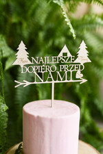 Figurki na tort / cake topper statuetki drewniane statuetki na tort weselny   2
