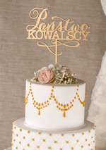 Figurki na tort / cake topper statuetki złote statuetki na tort weselny   1