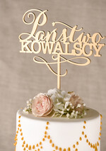 Figurki na tort / cake topper statuetki złote statuetki na tort weselny   2