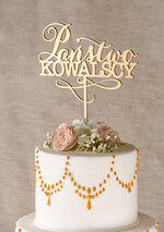 Figurki na tort / cake topper statuetki złote statuetki na tort weselny   3