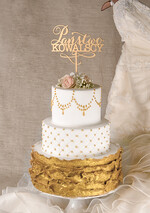 Figurki na tort / cake topper statuetki złote statuetki na tort weselny   0