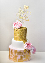 Figurki na tort / cake topper statuetki złote ozdoby na tort ślubny   1