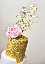 Figurki na tort / cake topper statuetki złote ozdoby na tort ślubny   3