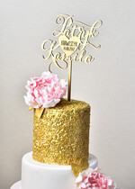 Figurki na tort / cake topper statuetki złote statuetki na tort weselny   1