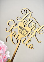 Figurki na tort / cake topper statuetki złote statuetki na tort weselny   2