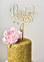 Figurki na tort / cake topper statuetki złote statuetki na tort weselny   1