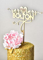 Figurki na tort / cake topper statuetki złote dekoracje tortu   1