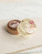 Pudełka Szkatułki na Obrączki szkatułki drewniana szkatułka na obrączki z żywymi kwiatami, pudełko na obrączki z żywicy, pudełko na obrączki z zatopionymi kwiatami w żywicy2