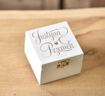 Pudełka Szkatułki na Obrączki szkatułki bielone rustykalne  drewno pudełko szkatułka  na obrączki ślubne wasze imiona i data  0