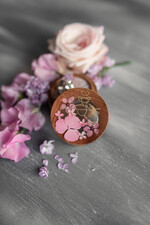 Pudełka Szkatułki na Obrączki szkatułki drewniana szkatułka  pudełko  pudełeczko na obrączki ślubne przezroczyste wieczko wasze imiona i data  3