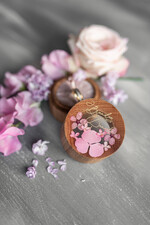 Pudełka Szkatułki na Obrączki szkatułki drewniana szkatułka  pudełko  pudełeczko na obrączki ślubne przezroczyste wieczko wasze imiona i data  6