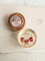 Pudełka Szkatułki na Obrączki szkatułki pudełko z imionami pary młodej, szkatułka na obrączki z kwiatami, pudełko na obrączki z żywicy, pudełko na obrączki z zatopionymi kwiatami w żywicy0