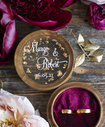 Pudełka Szkatułki na Obrączki szkatułki pudełeczko na obrączki ślubne wasze imiona , pudełeczko na obraczki slubne z przeźroczystym wieczkiem0