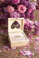 Pudełka Szkatułki na Obrączki szkatułki pudełeczko na obrączki ślubne wasze imiona drewniane  2