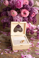 Pudełka Szkatułki na Obrączki szkatułki pudełeczko na obrączki ślubne wasze imiona drewniane  3