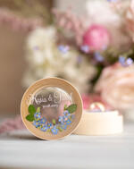 Pudełka Szkatułki na Obrączki szkatułki rustykalne białe pudełeczko na obrączki ślubne przezroczyste wieczko wasze imiona i data  żywe niezapominajki coś niebieskiego 12